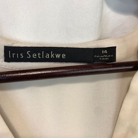 CDN Designer Iris Setlakwe White Ruffled Top - Picture 3 of 6